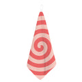Pink Circle Swirl Print Hand Towel