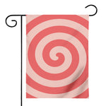 Pink Circle Swirl Print House Flag