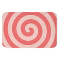 Pink Circle Swirl Print Indoor Door Mat