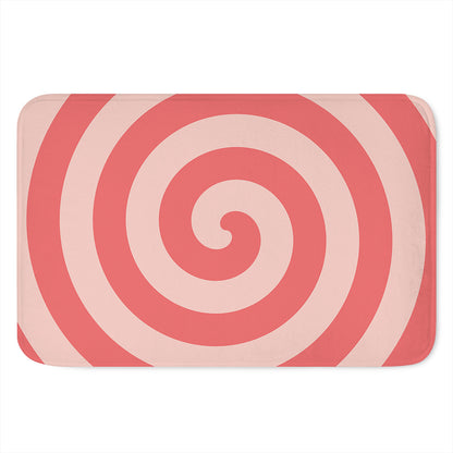 Pink Circle Swirl Print Indoor Door Mat