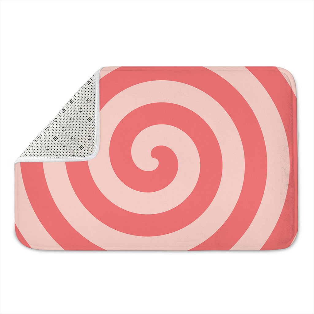 Pink Circle Swirl Print Indoor Door Mat