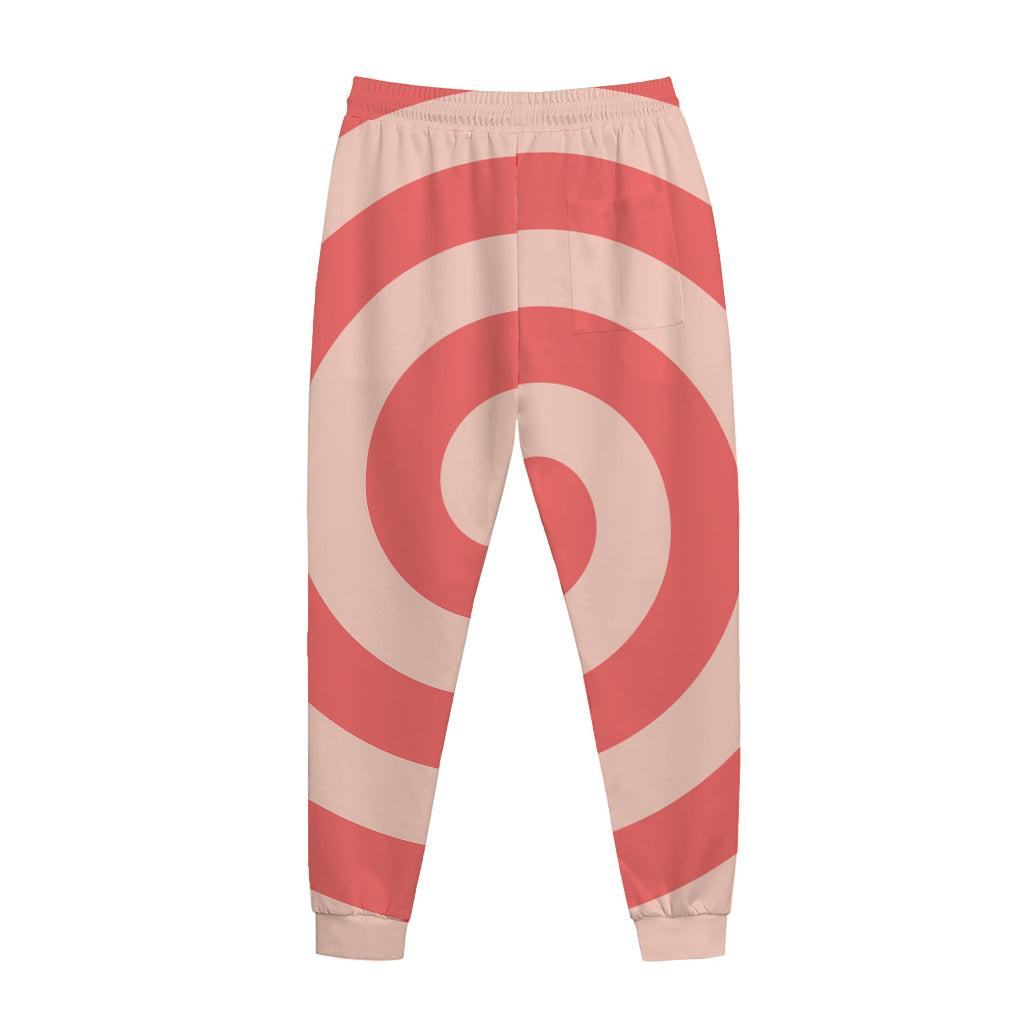 Pink Circle Swirl Print Jogger Pants