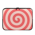 Pink Circle Swirl Print Laptop Sleeve