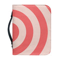 Pink Circle Swirl Print Leather Bible Cover