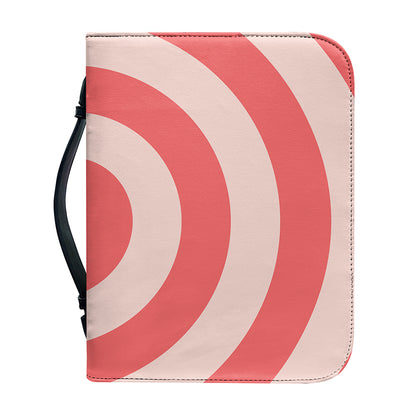 Pink Circle Swirl Print Leather Bible Cover