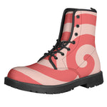 Pink Circle Swirl Print Backpack