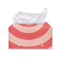 Pink Circle Swirl Print Leather Tissue Box Cover