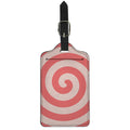 Pink Circle Swirl Print Luggage Tag
