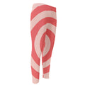 Pink Circle Swirl Print Men's Compression Pants