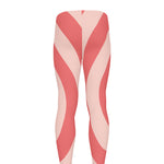 Pink Circle Swirl Print Men's leggings