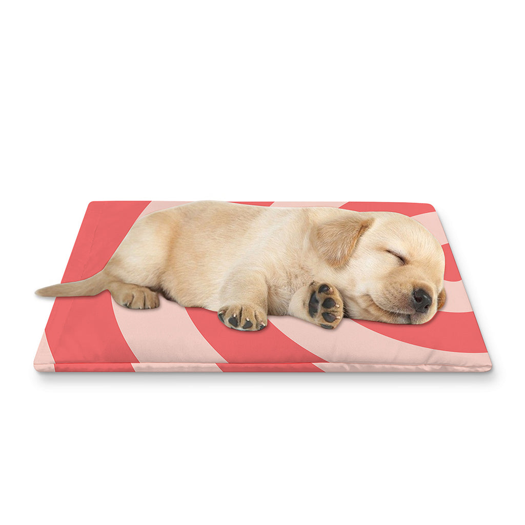 Pink Circle Swirl Print Pet Cooling Mat Cover