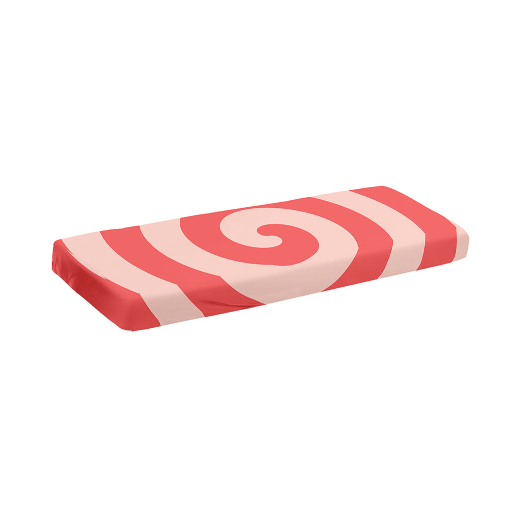 Pink Circle Swirl Print Piano Keyboard Cover