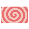 Pink Circle Swirl Print Polyester Doormat