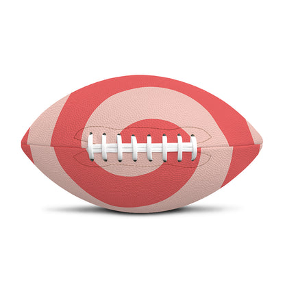 Pink Circle Swirl Print Rugby Ball