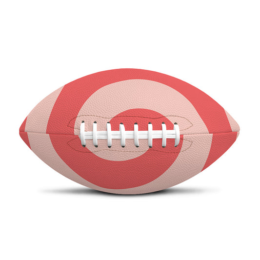 Pink Circle Swirl Print Rugby Ball