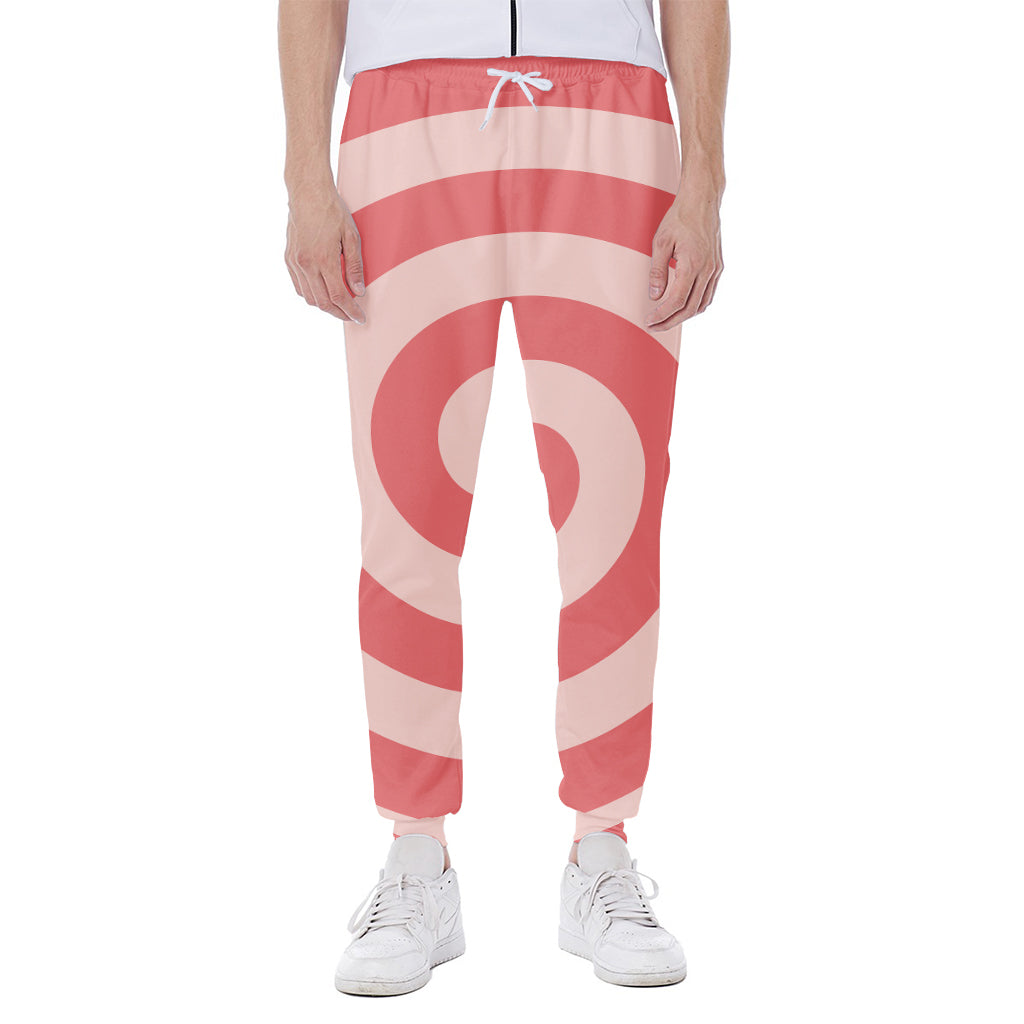 Pink Circle Swirl Print Scuba Joggers