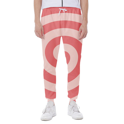 Pink Circle Swirl Print Scuba Joggers