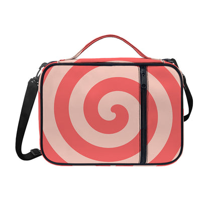 Pink Circle Swirl Print Shoulder Strap Bible Bag