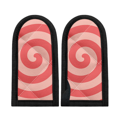 Pink Circle Swirl Print Skillet Handle Cover