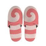 Pink Circle Swirl Print Slippers