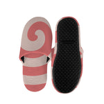 Pink Circle Swirl Print Slippers