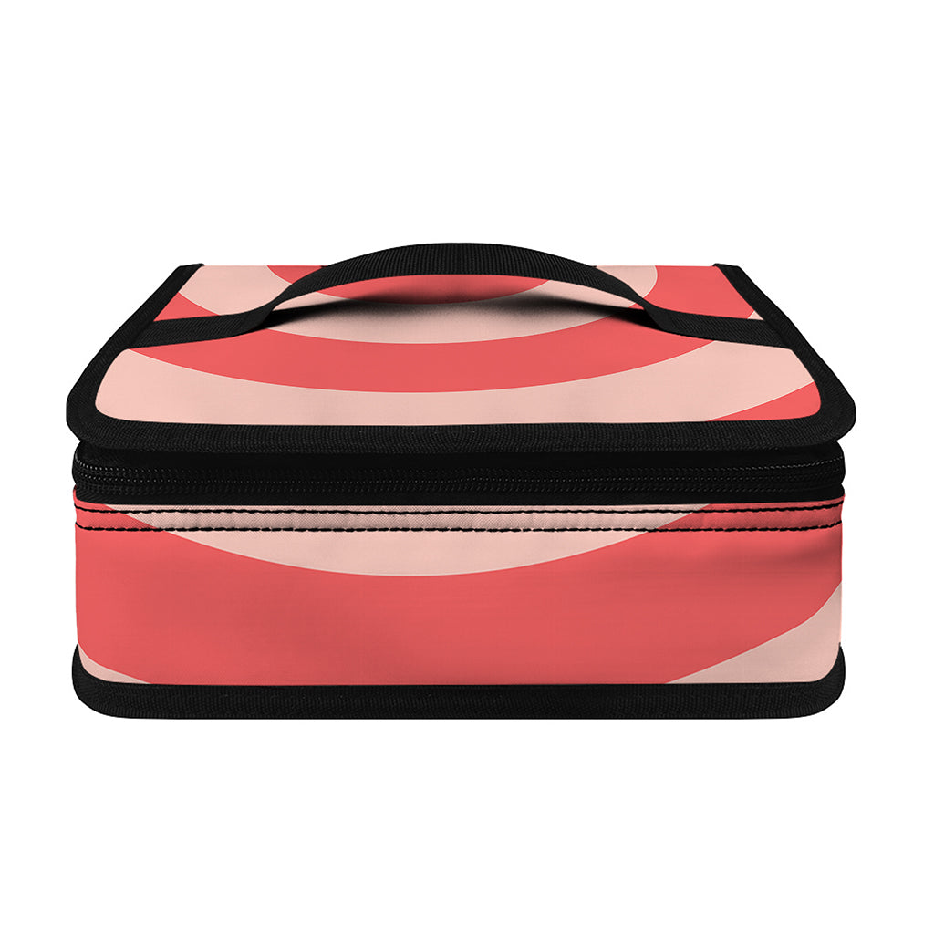 Pink Circle Swirl Print Small Lunch Bag