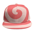 Pink Circle Swirl Print Snapback Cap