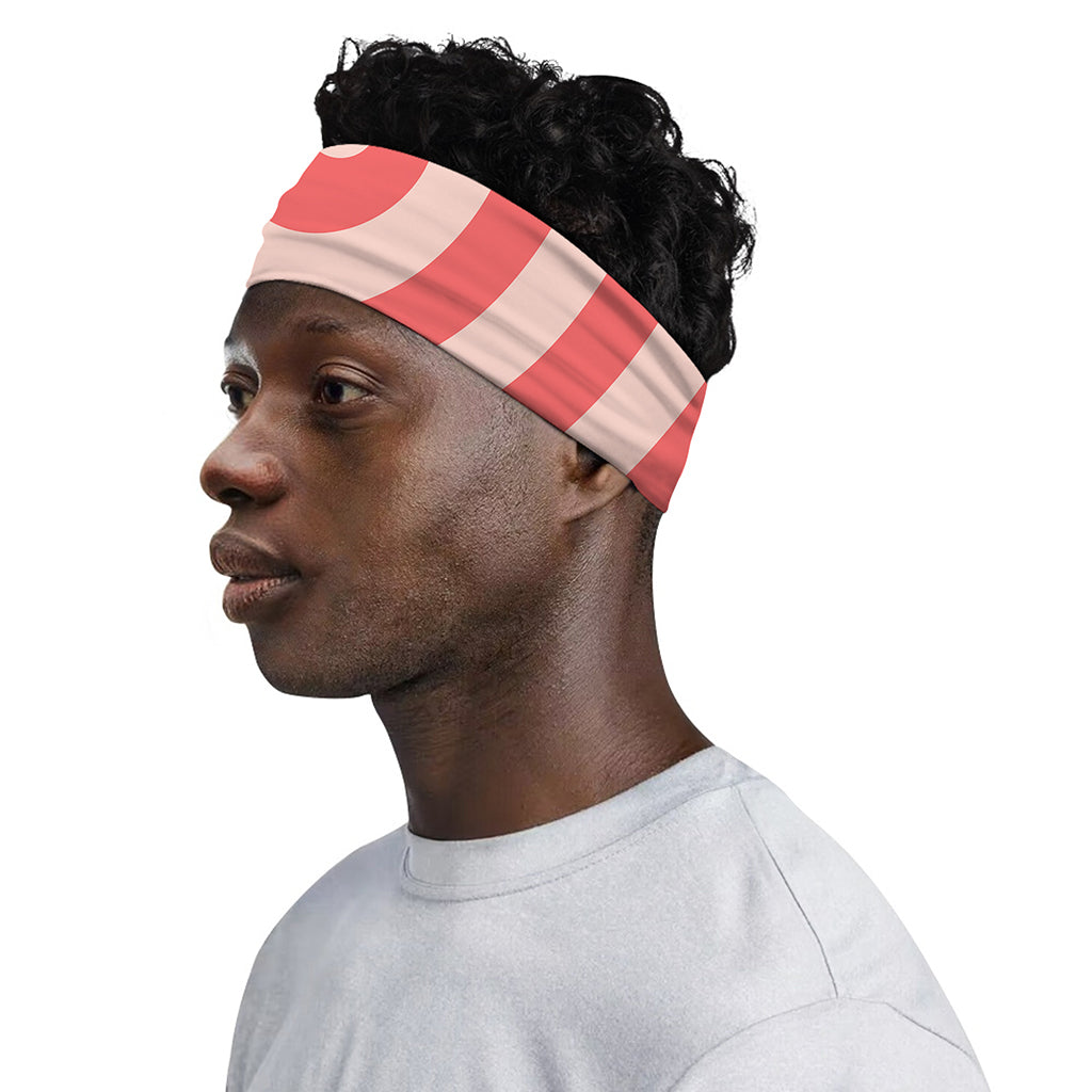Pink Circle Swirl Print Sports Headband