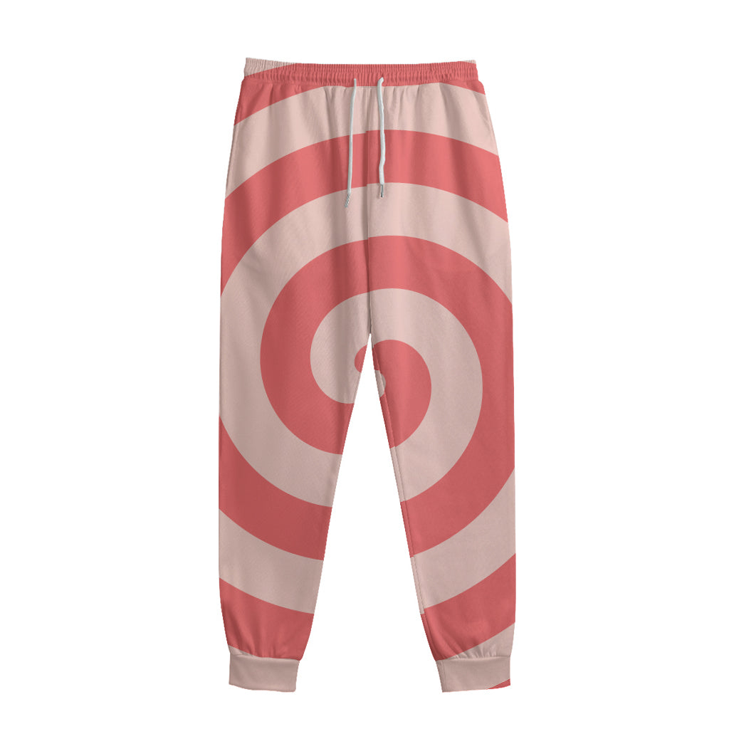 Pink Circle Swirl Print Sweatpants