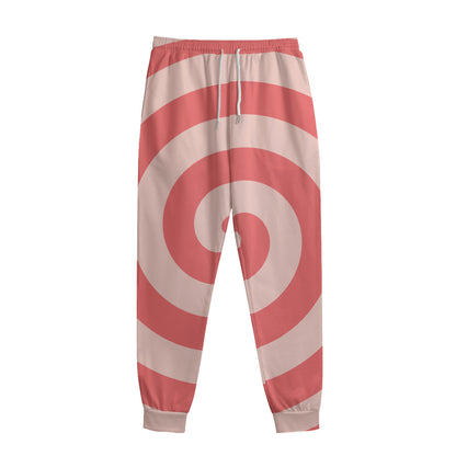 Pink Circle Swirl Print Sweatpants