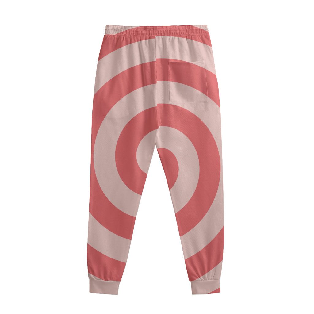 Pink Circle Swirl Print Sweatpants