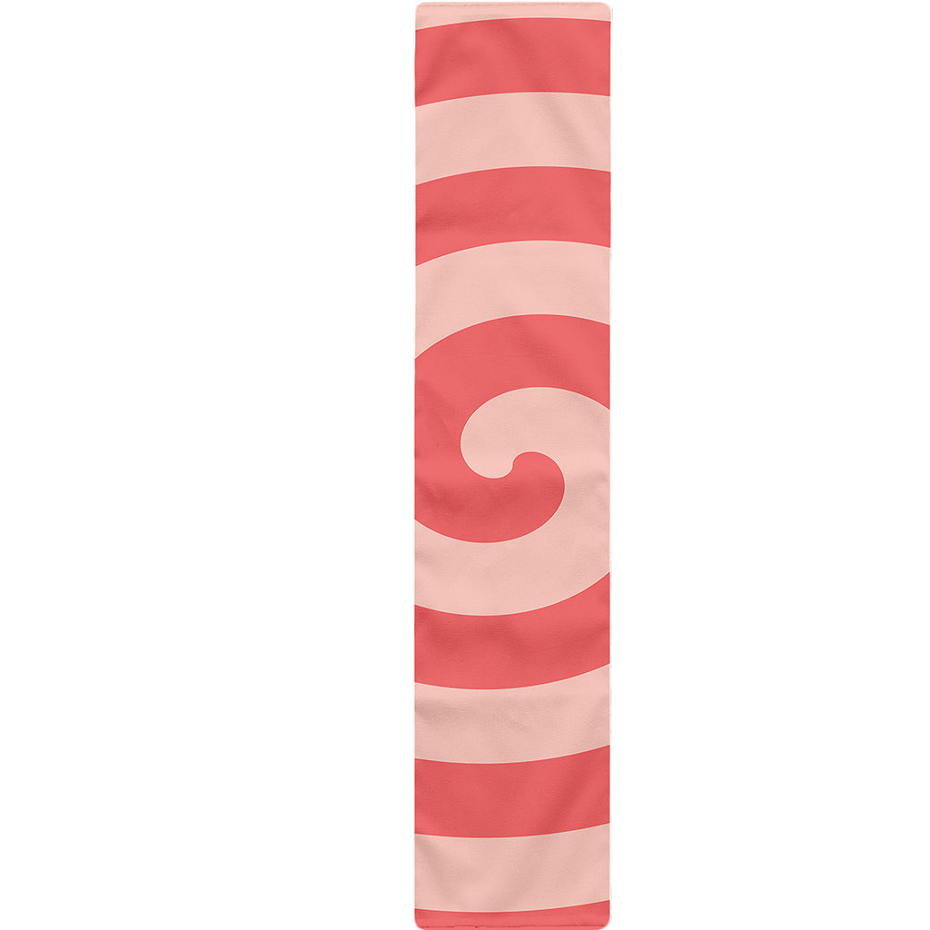 Pink Circle Swirl Print Table Runner