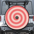 Pink Circle Swirl Print Tire Cover With Camera Hole