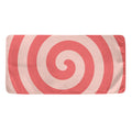Pink Circle Swirl Print Towel