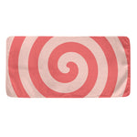 Pink Circle Swirl Print Towel