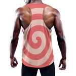 Pink Circle Swirl Print Training Tank Top