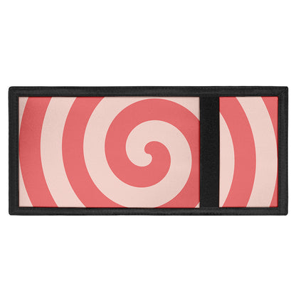 Pink Circle Swirl Print Trifold Wallet