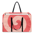 Pink Circle Swirl Print Utility Tote Bag