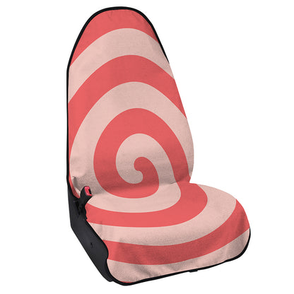 Pink Circle Swirl Print Waterproof Car Seat Cover
