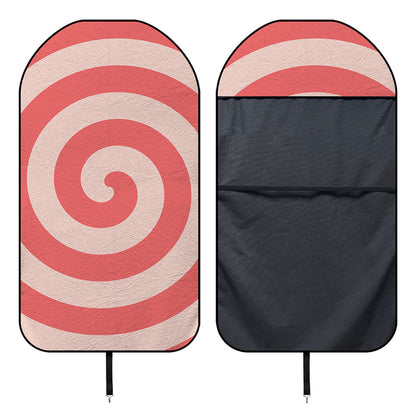 Pink Circle Swirl Print Waterproof Car Seat Cover
