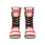 Pink Circle Swirl Print Winter Boots
