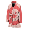 Pink Circle Swirl Print Women's Bathrobe