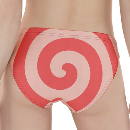 Pink Circle Swirl Print Women's Panties