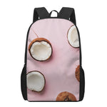 Pink Coconut Pattern Print 17 Inch Backpack