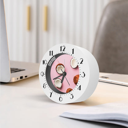 Pink Coconut Pattern Print Alarm Clock