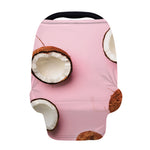 Pink Coconut Pattern Print Baby Seat Cover