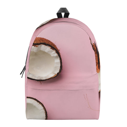 Pink Coconut Pattern Print Backpack