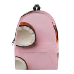 Pink Coconut Pattern Print Backpack