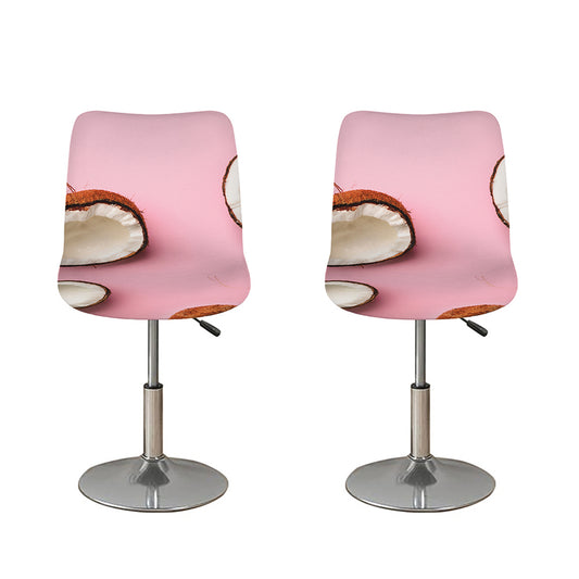 Pink Coconut Pattern Print Bar Stool Covers