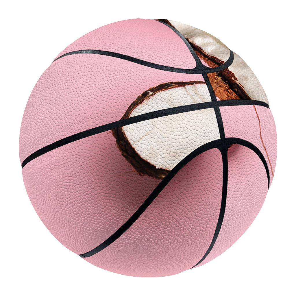 Pink Coconut Pattern Print Basketball